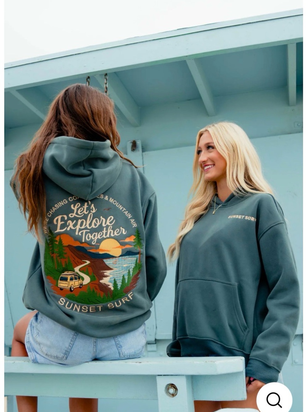 Sunset Coastal Explore Hoodie NWT Size S - Picture 3 of 10